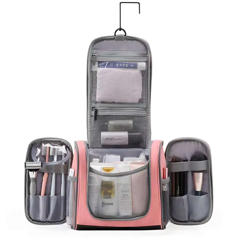 Waterproof Women’s Makeup Bag – Foldable, Hanging & Spacious