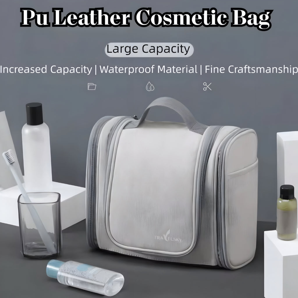 Waterproof Women’s Makeup Bag – Foldable, Hanging & Spacious