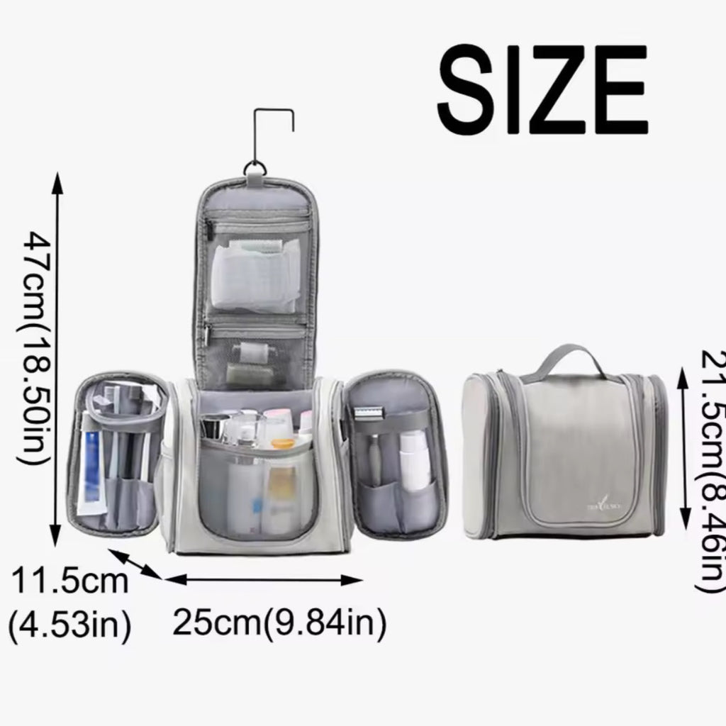 Waterproof Women’s Makeup Bag – Foldable, Hanging & Spacious