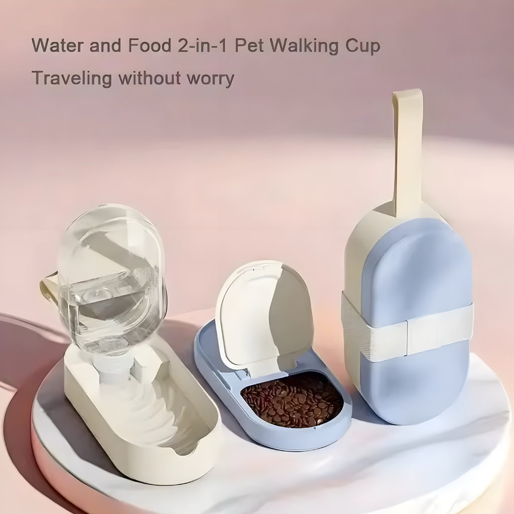 Portable Pet Water Bottle – Outdoor Drinking Fountain & Feeder