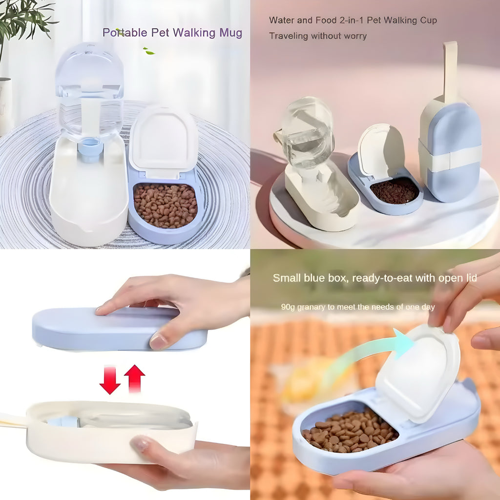 Portable Pet Water Bottle – Outdoor Drinking Fountain & Feeder