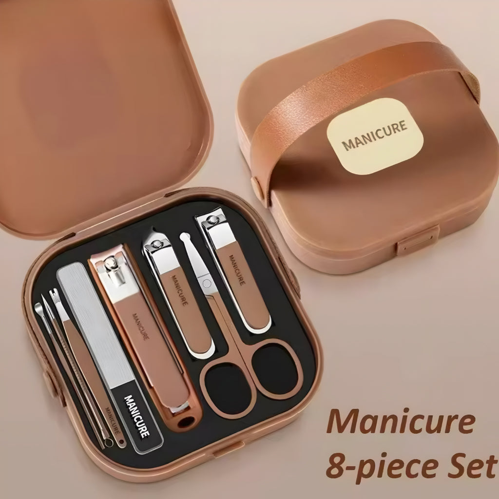 Stainless Steel Manicure Kit – All-in-One Portable Nail Care Set