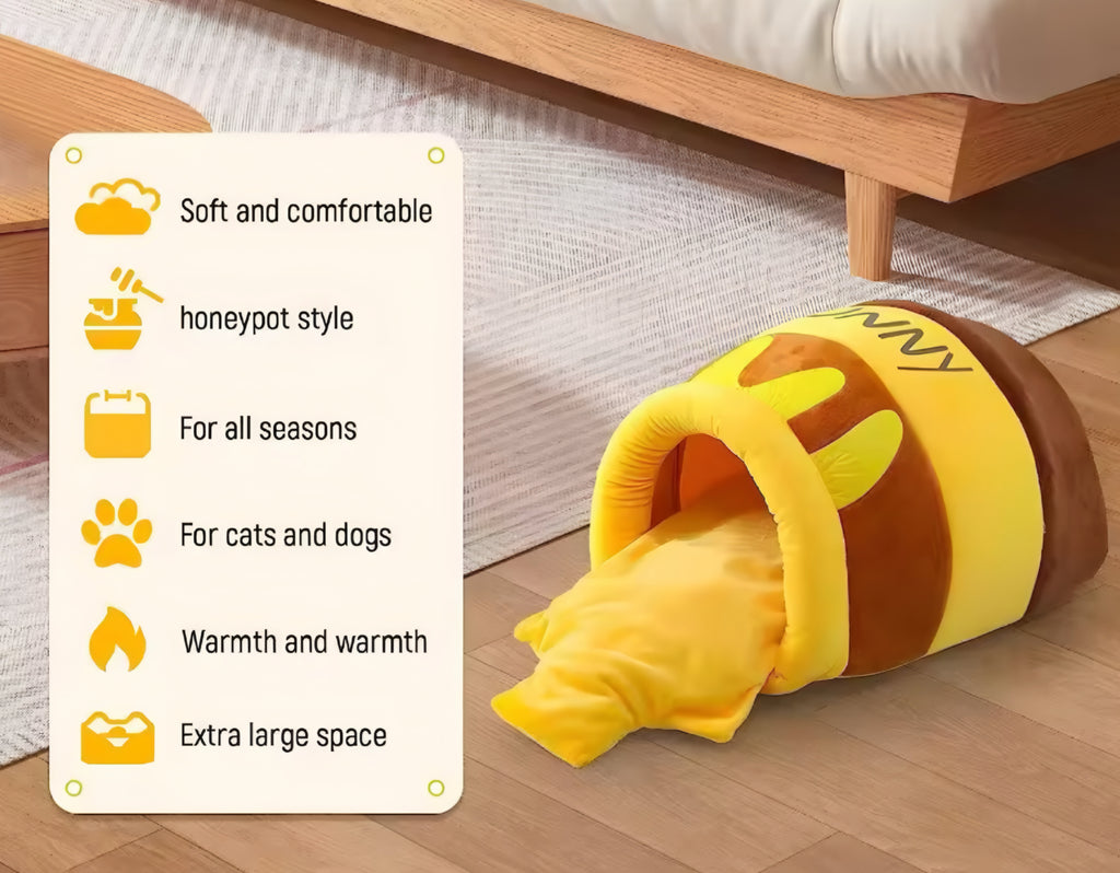 Honey Jar Cat Bed – Cozy, Cute & Irresistibly Comfortable
